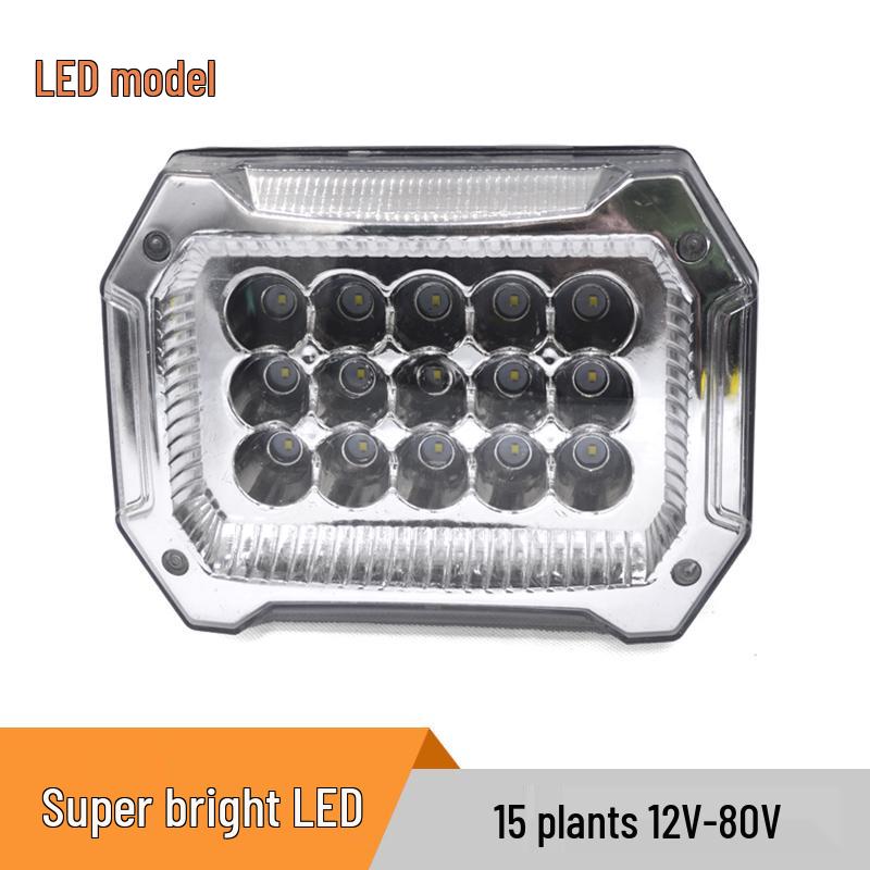 Universal Electric Tricycle LED Headlight: Super Bright, Waterproof, 12v-80v Round Accessory