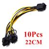 10x PCI Express 6-контактный гнездовой на двойной 8-контактный штекерный кабель-адаптер питания для видеокарты PCIE
