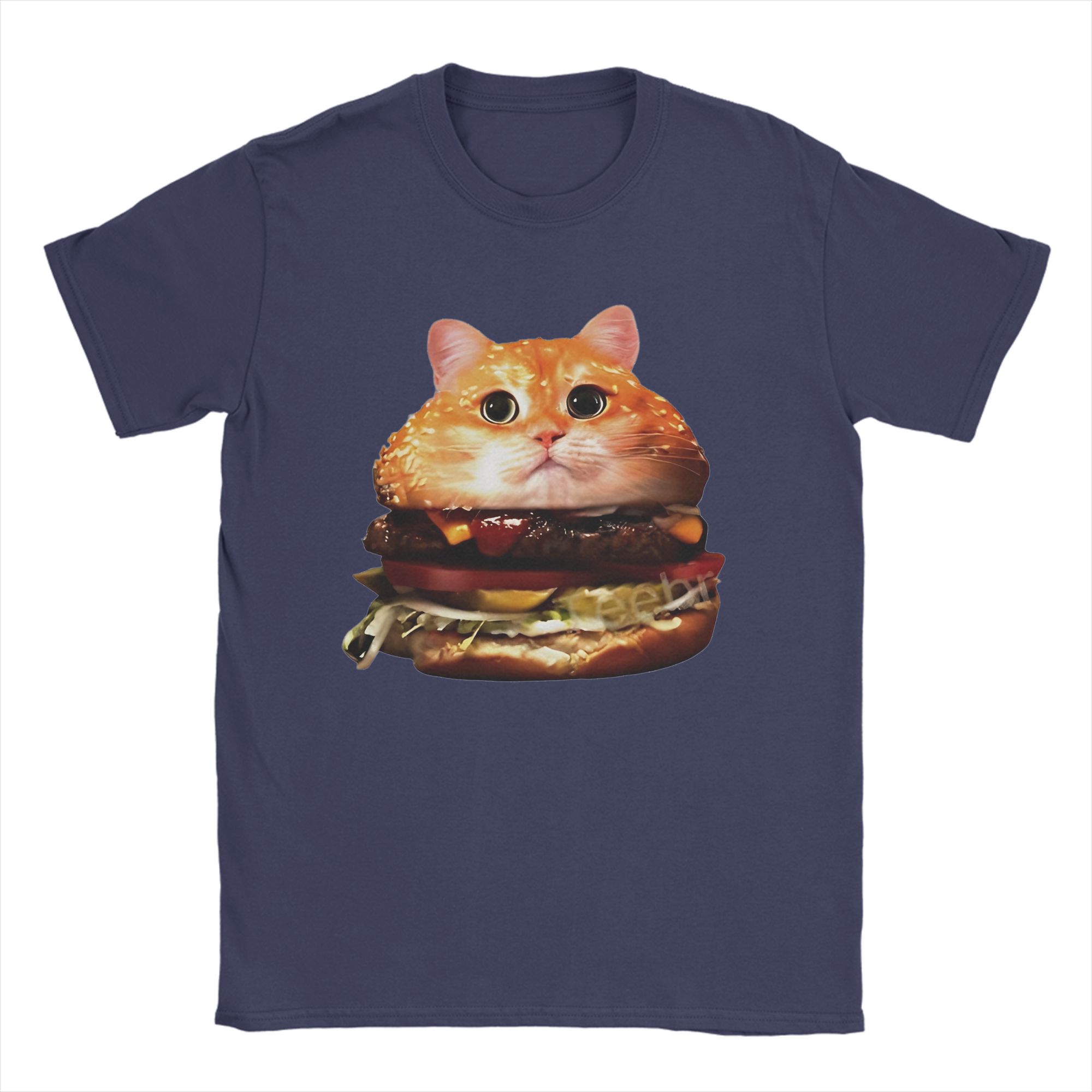 

Men T Shirt Hamburger for cats shop T-Shirts Trendy Cool Summer Tees Vintage Custom DIY Pure Cotton Clothes Birthday Gift 4XL