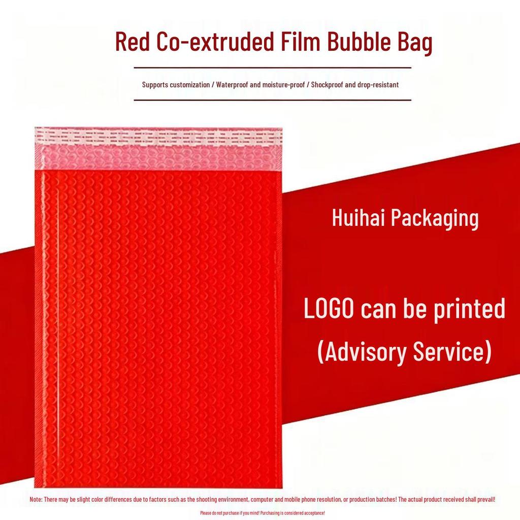 Pink & Black Shockproof Bubble Bags - Custom Printable Self-Adhesive Packaging