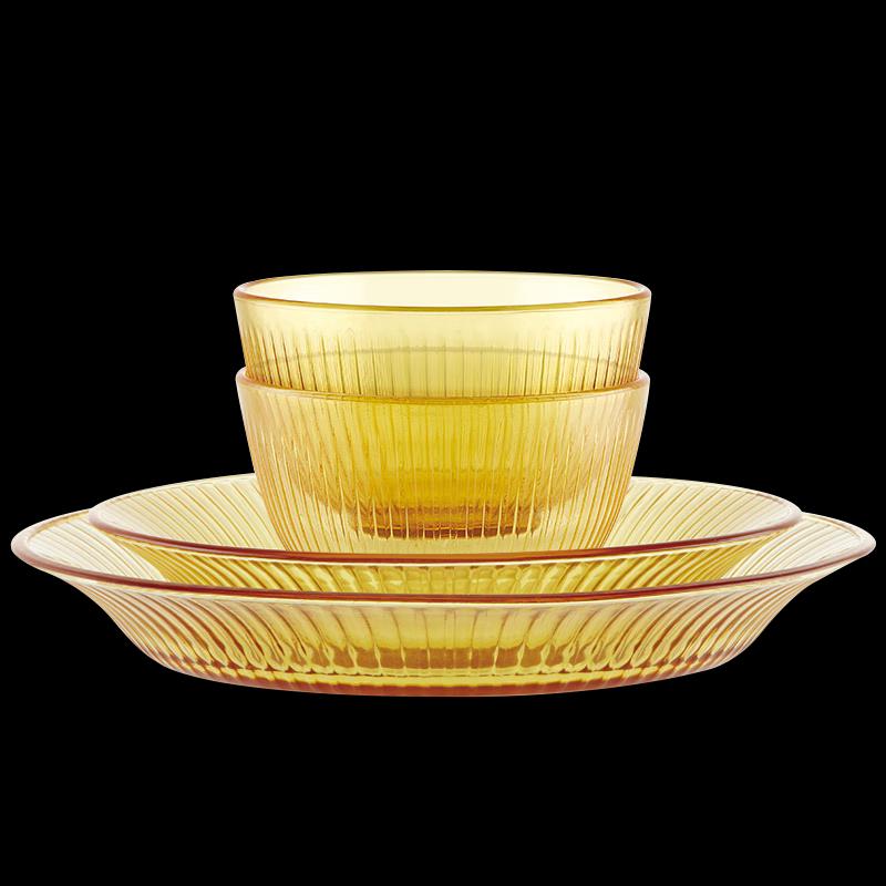 VISIONS Amber 4-Piece Crystal Series Dinnerware Set