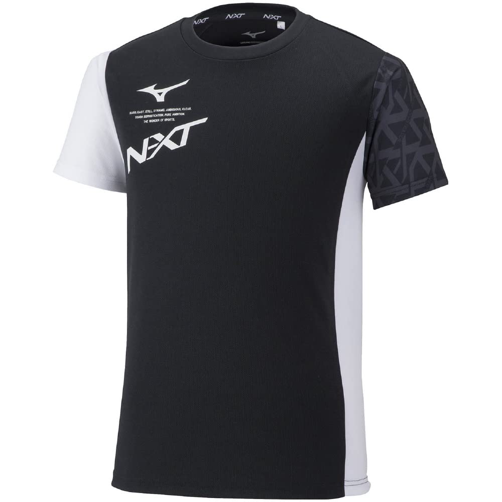 Mizuno Training Short Sleeve UPF Slim Size S N-XT Wear, T-Shirt, 15, Fit, 32JA2720, Black/White,