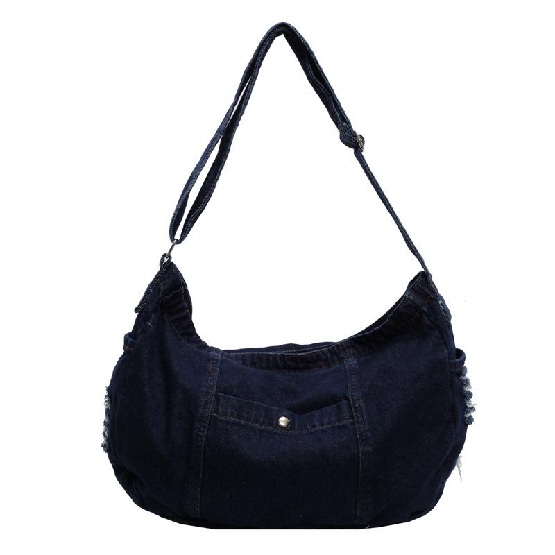 

Джинсовая сумка для мальчиков, большая вместимость, повседневная сумка-пельмень, рюкзак для студентов и девочек, спортивная сумка через плечо