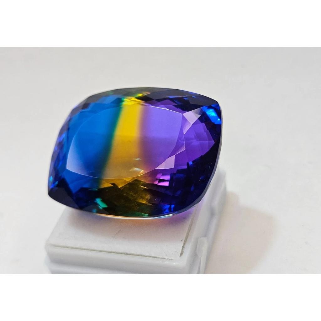 90+ Ct Natural Bi-Color Ametrine Fancy Cut Fabulous Certified Loose Gemstone