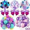 Lot Purple Balloon Set Latex Confetti Balloons Wedding Valentine's Day Globos Baby Shower Birthday Christmas Party Decorations