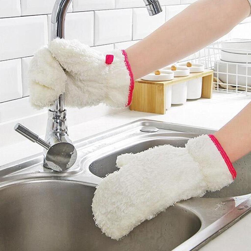 Dishwashing Gloves Car Washing Supplies Household Cleaning Gloves For Pots Pans Vegetables Fruits Restaurant Bathroom Car RV