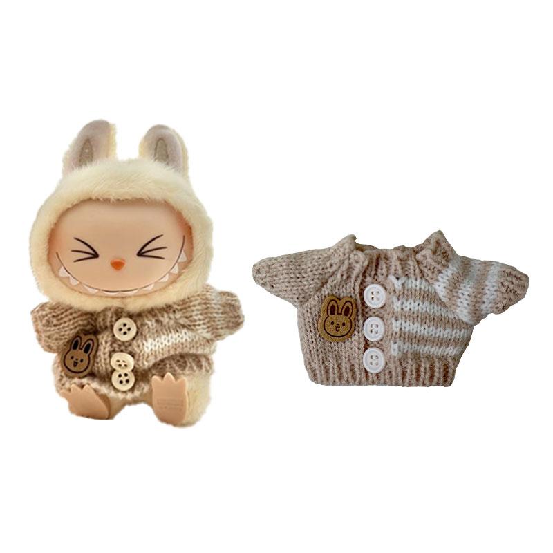 Fashion Doll Clothes Set For Labubu 17cm Outfit Dolls Stylish Plush Doll Clothes and Accessories For Kids Girl Birthay Xmas Gift