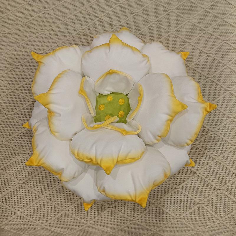 Korean-Style Lotus Water Lily Plush Toy - Succulent Good Luck Home Back Cushion