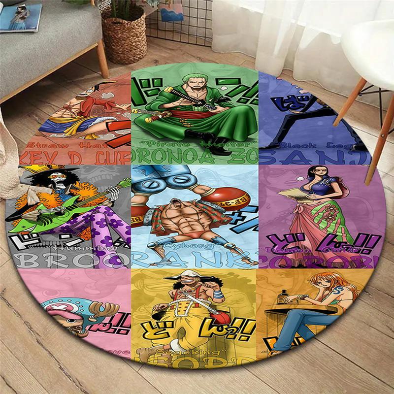 One Piece Round Area Rug Carpet Rug For Living Room Bedroom Sofa Playroom Decor Nonslip Floor Mat