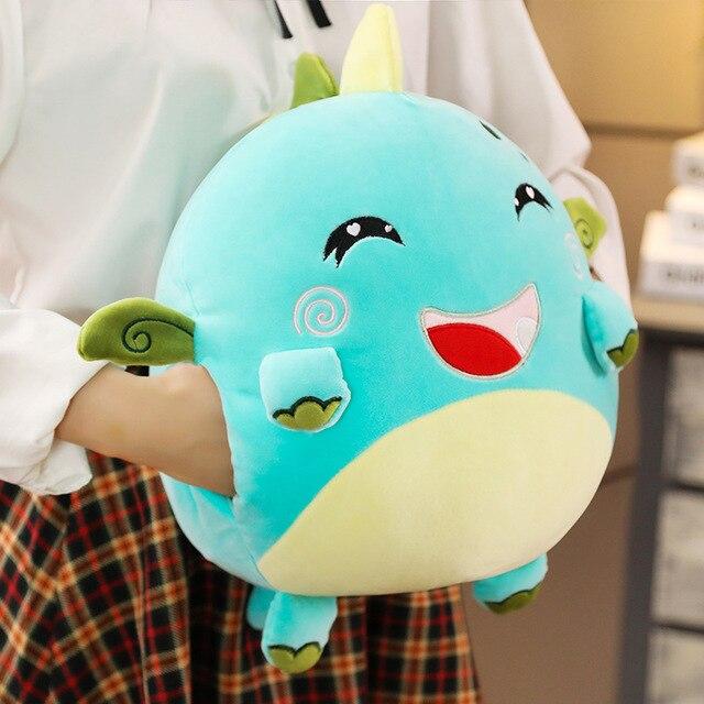 1pc 30cm Soft Animal 3 In 1 Pillow With Blanket Kawaii Plush Dinosaur Unicorn Elephant Cat Toy Stuffed Handwarmer For Children