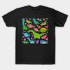 Men Black Print T-shirt Jurassic Baby No-Cut Transfer Paper Print Cotton Tshirt