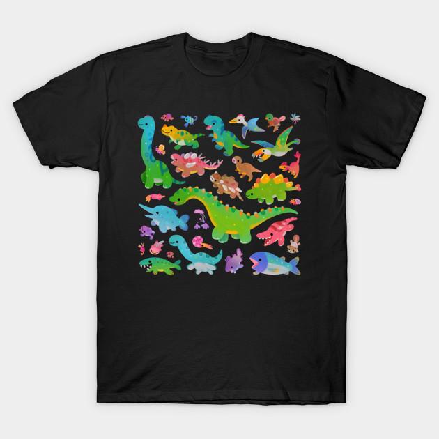 Men Black Print T-shirt Jurassic Baby No-Cut Transfer Paper Print Cotton Tshirt L