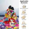 1pc Princess Printing Blanket - Soft, All-Season Throw for Living Room, Bedroom,Personalized Gift with Adorable Cartoon Design