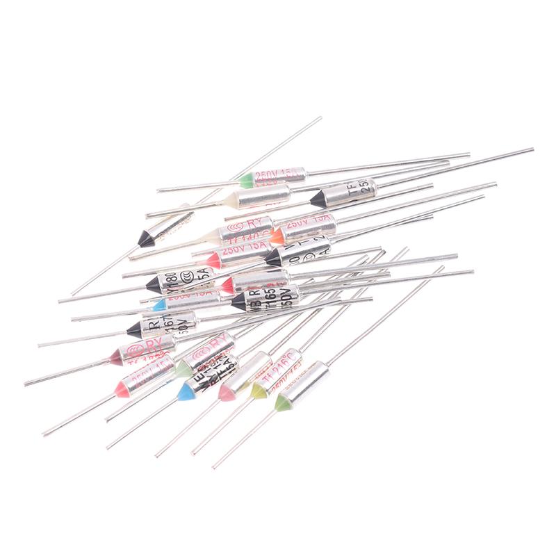 10Pcs Tf Thermal Fuse Ry 15A 250Vtemperature 121C 125C 128C 130C 135C 140C 145C 150C 155C 160C 165C 167C 175C 180C 185C 192C