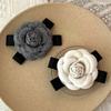 Elegant Camellia Brooch Collar Pin with Bowknot Versatile Flower Accessory Charming Collar Lady Brooches