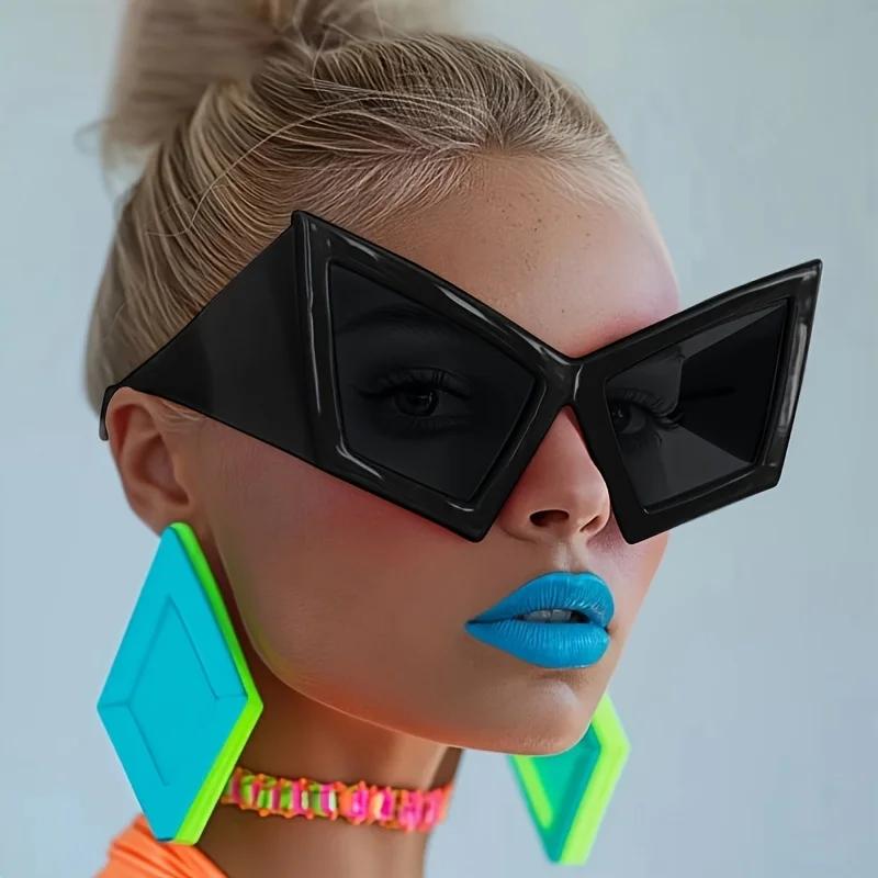 Big Frame Fashion Cat Eye Glasses | New Personality, Durable Eyewear, Perfect for Catwalk, Street Photography and Party
