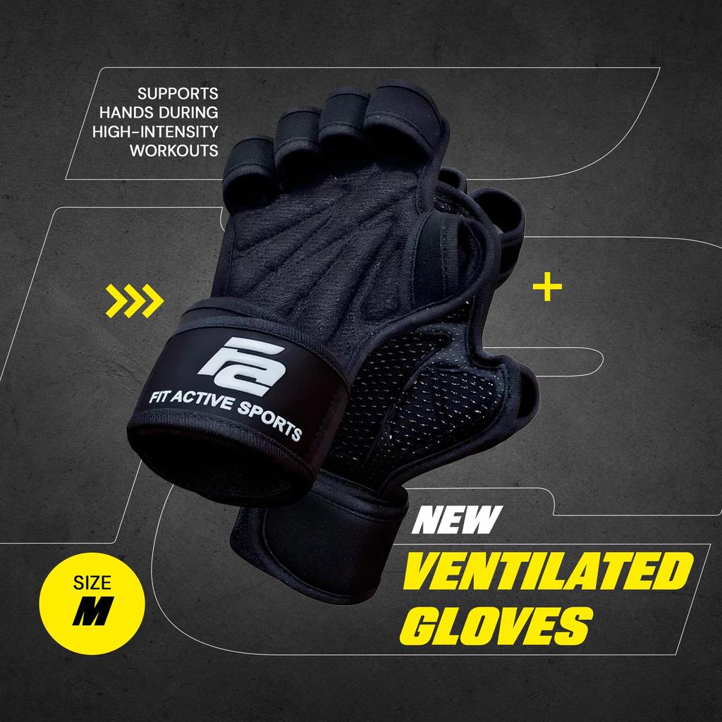 Breathable Weightlifting Gloves with Wrist Strap for Full Palm Protection and Extra Perfect for Cross and Size Built-in Grip, Pull-Ups, Training,