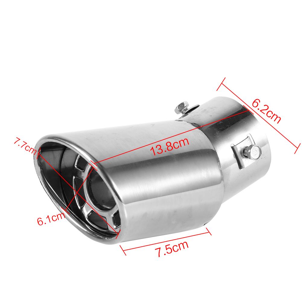 1 Pcs Universal Rear Round Stainless Steel Auto Exhaust Muffler Tail Pipe Tailpipe Trim Tip