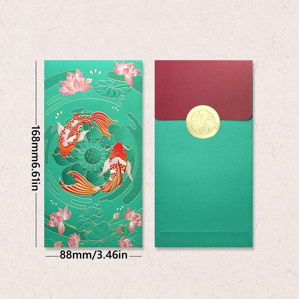 6PCS Cartoon Pattern Red Envelope Bag Multicolor Lucky Pocket Creatives Red Packet  Company Bonus