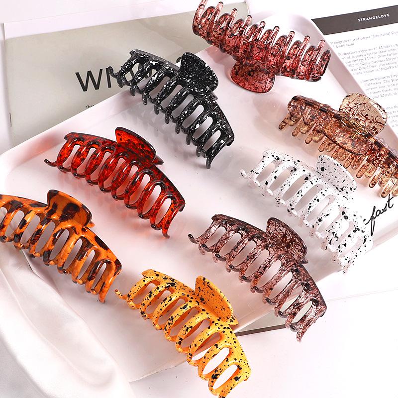 European & American Style Geometric Hair Claw Clip - Large Dragon Bone Design