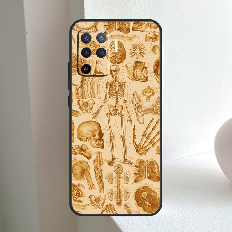 Medical Skeleton Anatomy For OPPO A6 A5 Pro A15 A17 A77 A16 A76 A96 A18 A38 A58 A78 A98 A54 A74 A94 A40 A60 A80 Case