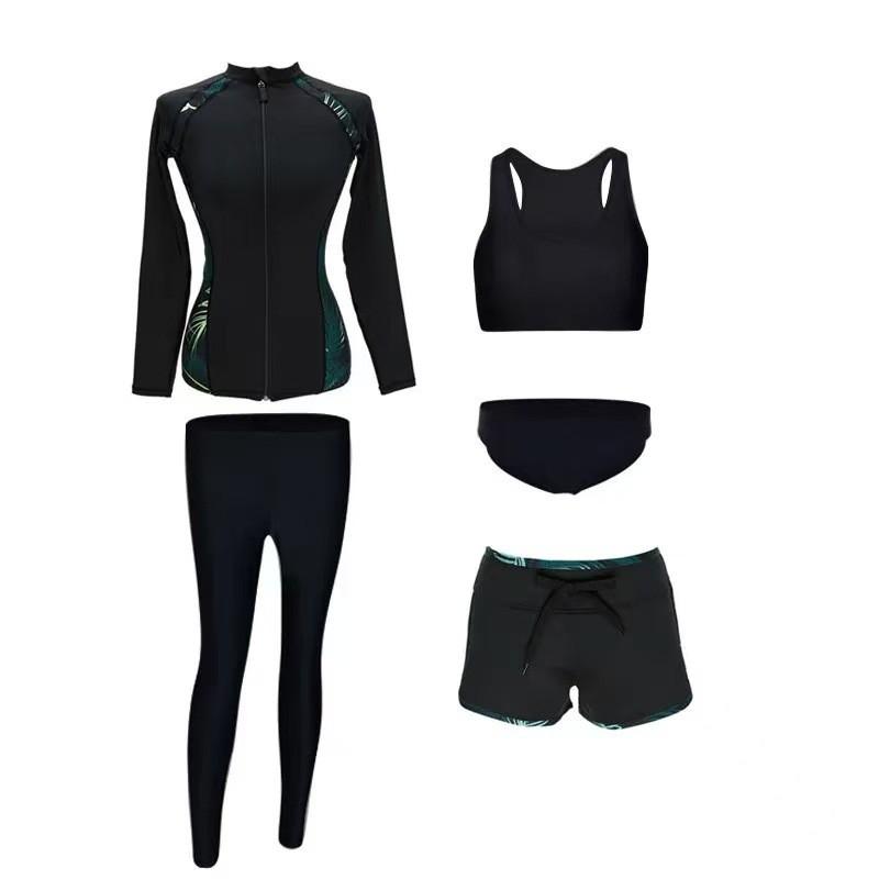 Mens UV Protection Rash Guard Set Long Sleeve Pants Quick Dry Swimwear Snorkeling Surfing Diving