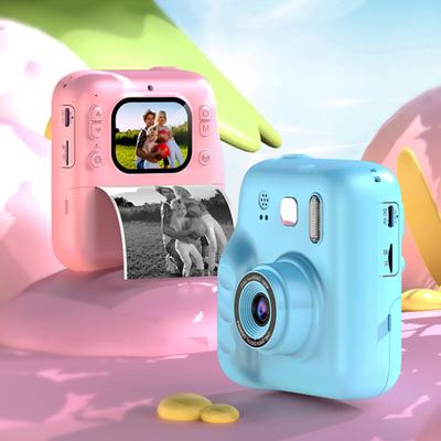 Detský instantný fotoaparát s 2-palcovým IPS displejom 1080P Prenosný cestovný videorekordér Hračka pre batoľatá Instantný digitálny tlačový fotoaparát s fotopapierom