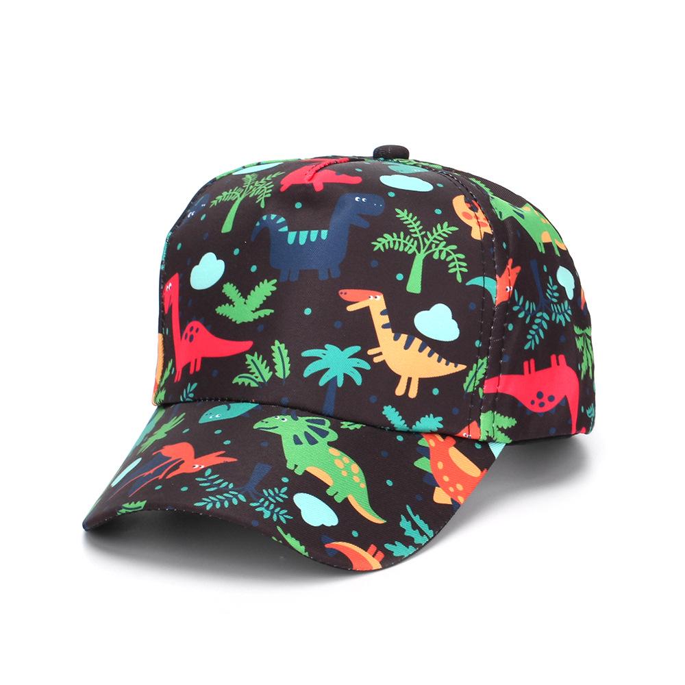 Dinosaur & Butterfly Digital Print Children's Sun Protection Baseball Caps