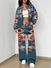 Ethnic Style Printing 1116 New Autumn and Winter New European Beautiful Woman Suit