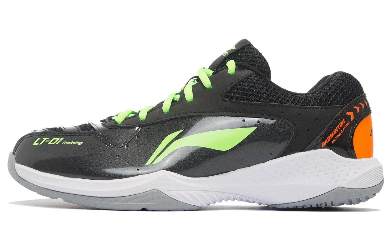 Li Ning Thunder Collection Тренировочные, нескользящие, износостойкие, дышащие, низкие, для бадминтона, унисекс, черные, AYTS024-3 43.5
