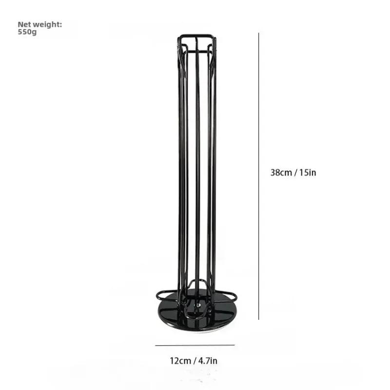 360 Degree Rotatable Coffee Capsule Organizer Coffee Capsule Display Rack Max Capacity 40 Capsules Rotating Organizer Metal Plat