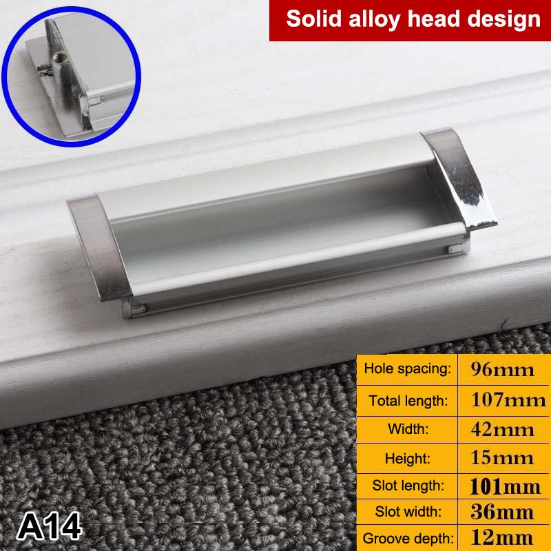 Alloy Embed Door Knobs Kitchen Cabinet Cupboard Door Drawer Hidden Dresser Pull Handles Furniture Hardwre Accessory