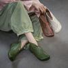 Retro Summer Short Boots Flat Side Zipper Genuine Leather Hollow-out Breathable Women's Shoes