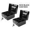 Practical Mini Petty Cash Money Box Stainless Steel Security Lock Lockable Safe Small Fit For House Decoration