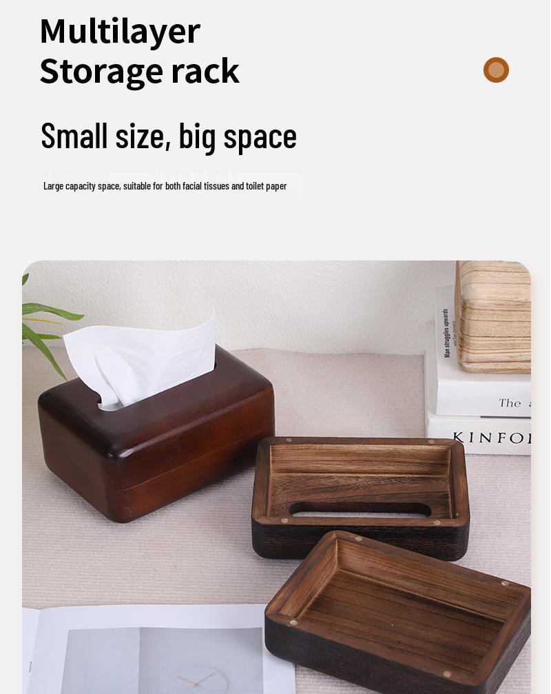 Wooden Tissue Box Holder: Eco-Friendly Design for Living Room, Coffee Table, or Office Desk