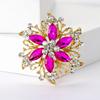 Rhinestone Flower Brooch for Women Unisex Crystal Glass Pins Banquet Party Backpack Gifts Jewelry Accessories