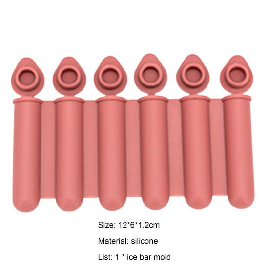 Ice Stick Mold with Lid 6 Hole Reusable Food Grade Easy To Clean Ice Making Silicone Finger Shape Ice Tray for Home