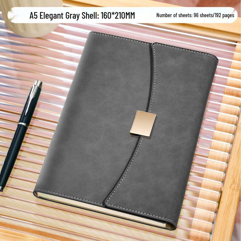 

A5 Thick Paper Notebook: Student Exam & Meeting Notes, Business Diary, Gift Box Edition сірий колір