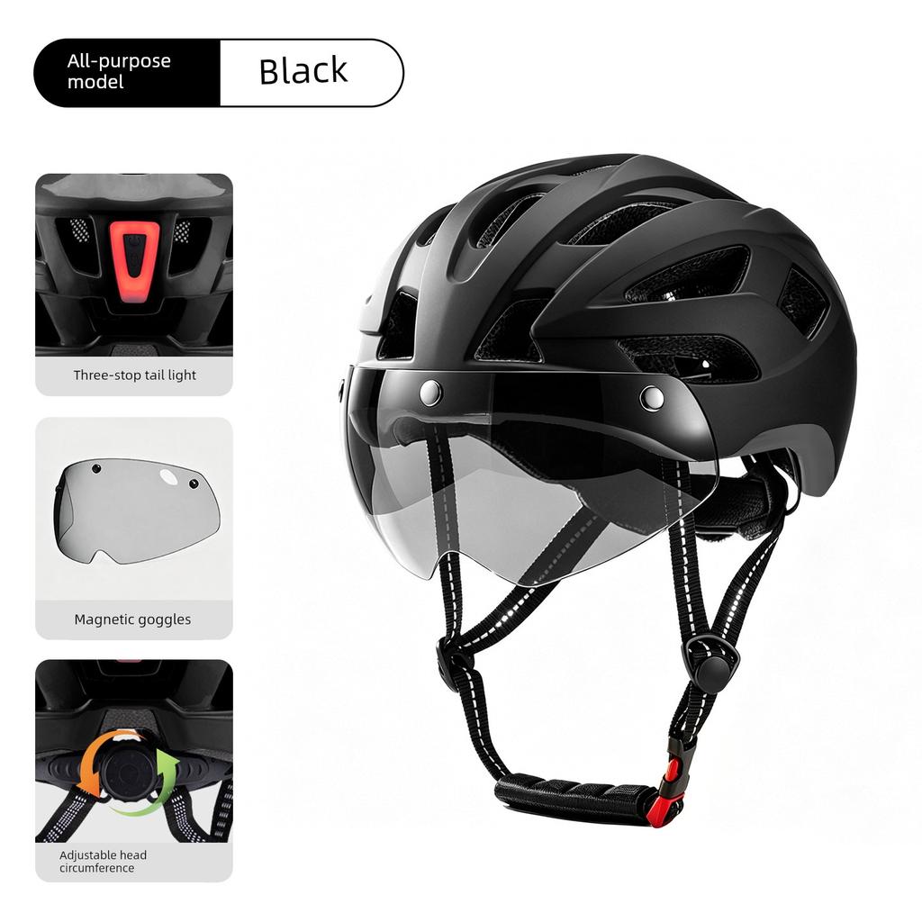 2026 New Summer Cycling Helmet for Men and Women, Universal Safety Mountain Bike Helmet with Tail Light