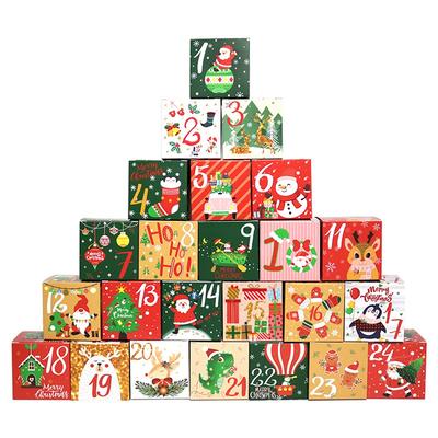 24pcs/set Christmas Advent Calendar Box 24 Days Countdown To Christmas Gift Christmas Decoration Navidad New Year 2025 Gift