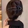 Hair Ornament Large Duckbill Hair Clip Duckbill Clip No Irritation Straight Clip Rhinestones Pearls Bow Back of Head