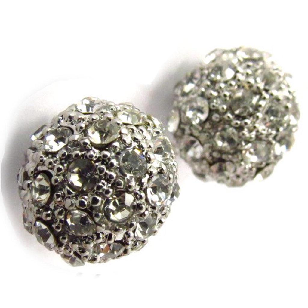 Les Trésors De Lily [J6767] - White 'Sissi' Designer Earrings (13 Mm)