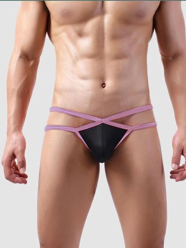 Męskie stringi z siateczki z niskim stanem: Seksowne, oddychające, puste boki