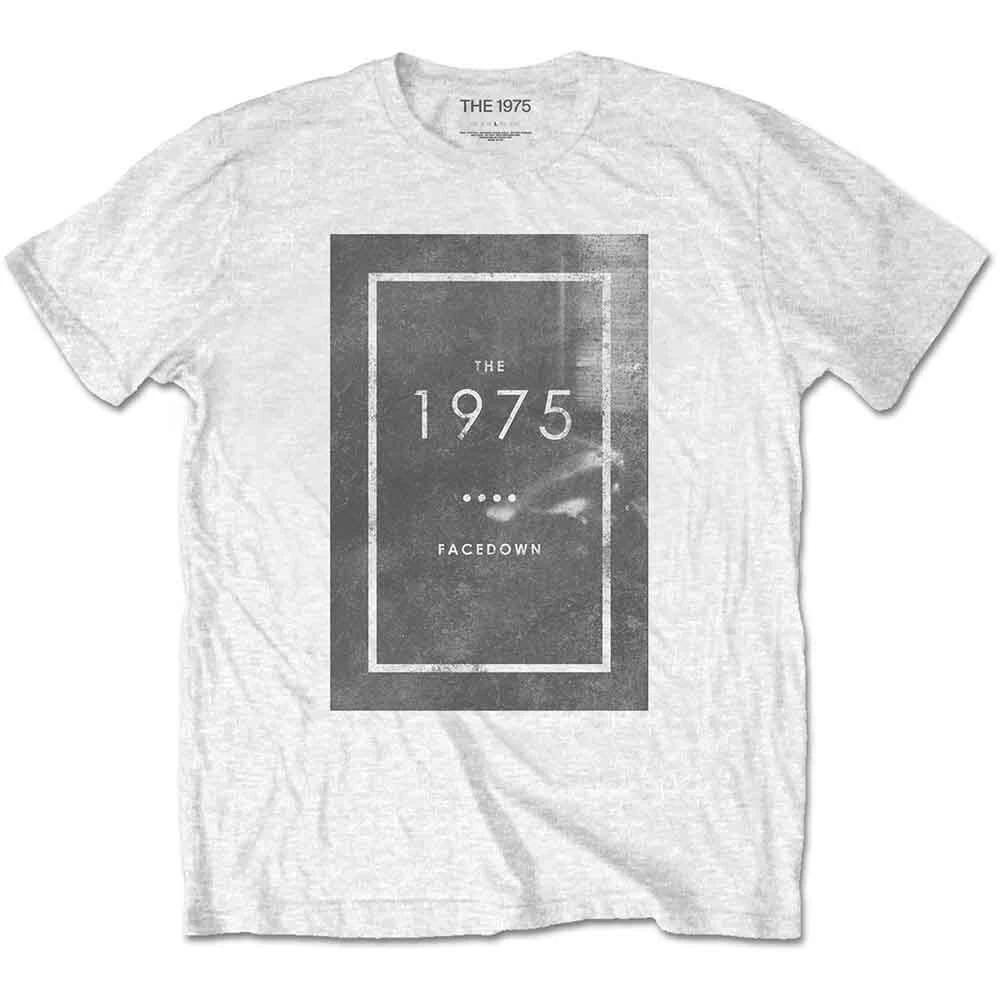 The 1975 T Shirt Facedown Band Logo New Official Mens White S