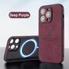 Magnetic Leather Phone Case for iPhone 11-16, Compatible with iPhone 12-15 Pro Max, Elk Head Design, Japanese & Korean Style