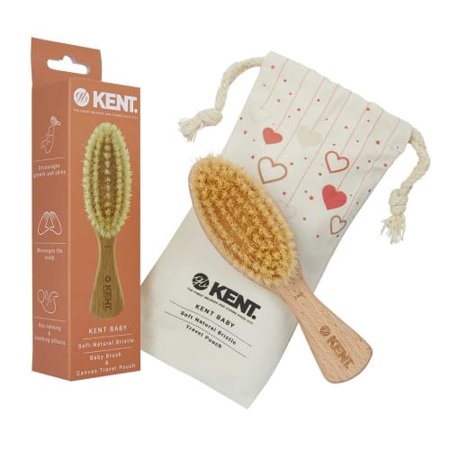 

GB KENT Kent Brush Baby Extra Soft Boar Bristle Baby Hairbrush BA29, Made in the UK, Wooden Handle, Warranted to the British Royal Family