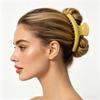 Hair Claw Anti-slip Teeth Large Shark Clip Dot Print Half-Tied Hair Strong Grip Back Head Hair Clip Hair Accessory