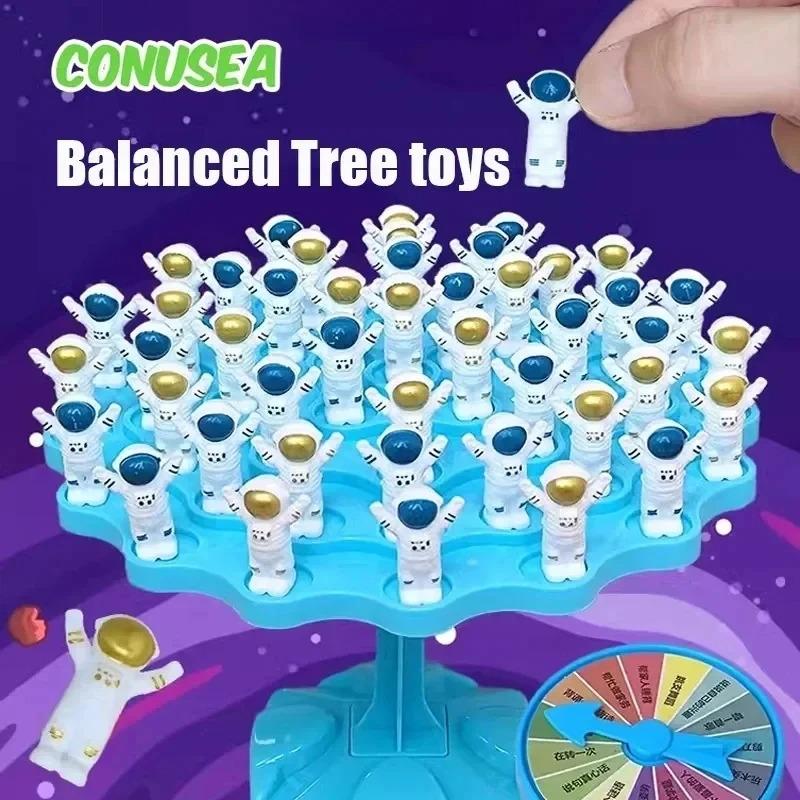 Children's DIY puzzle balance tree Small White rabbit Astronaut board^ game casual parent%child interactive tabletop*balance toy