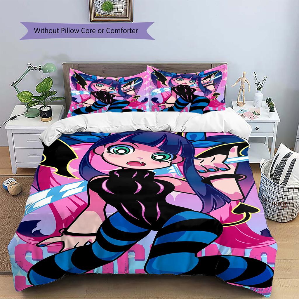 Stocking Pattern Bedding Home Decoration Birthday & Festival Gift (1 * duvet cover + 2 * pillowcase, without core)