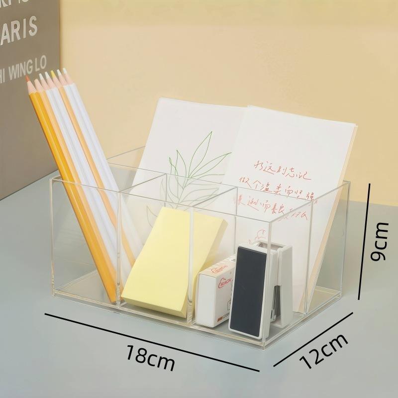 Makeup Brush Storage Box Makeup Brush Holder Organizer Clear Cosmetic Brushes Container Storage 1/2/3 Slots For Vanity